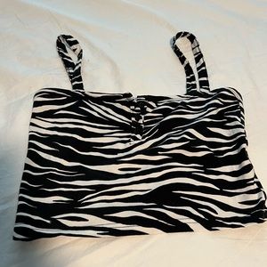 Zebra print tank top